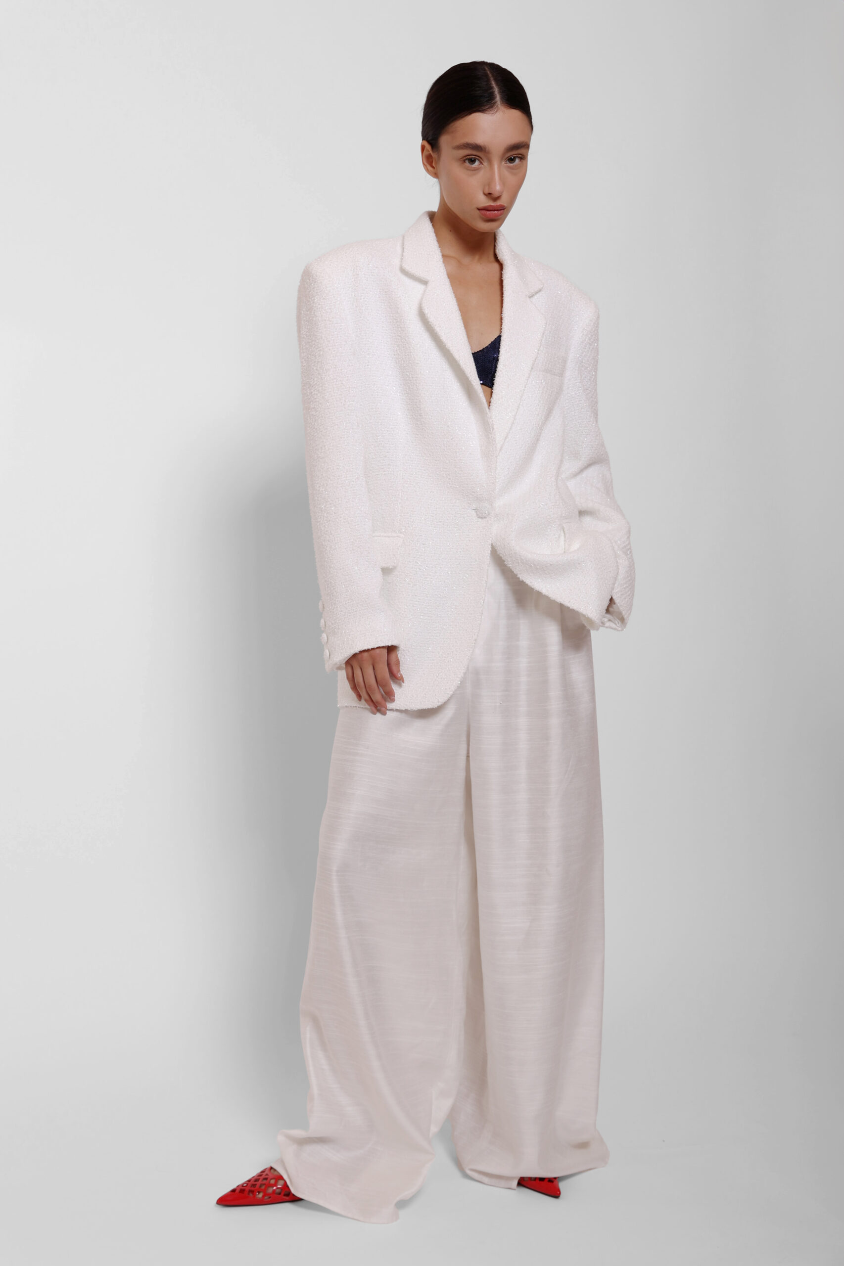 WHITE TWEED BLAZER - Image 10